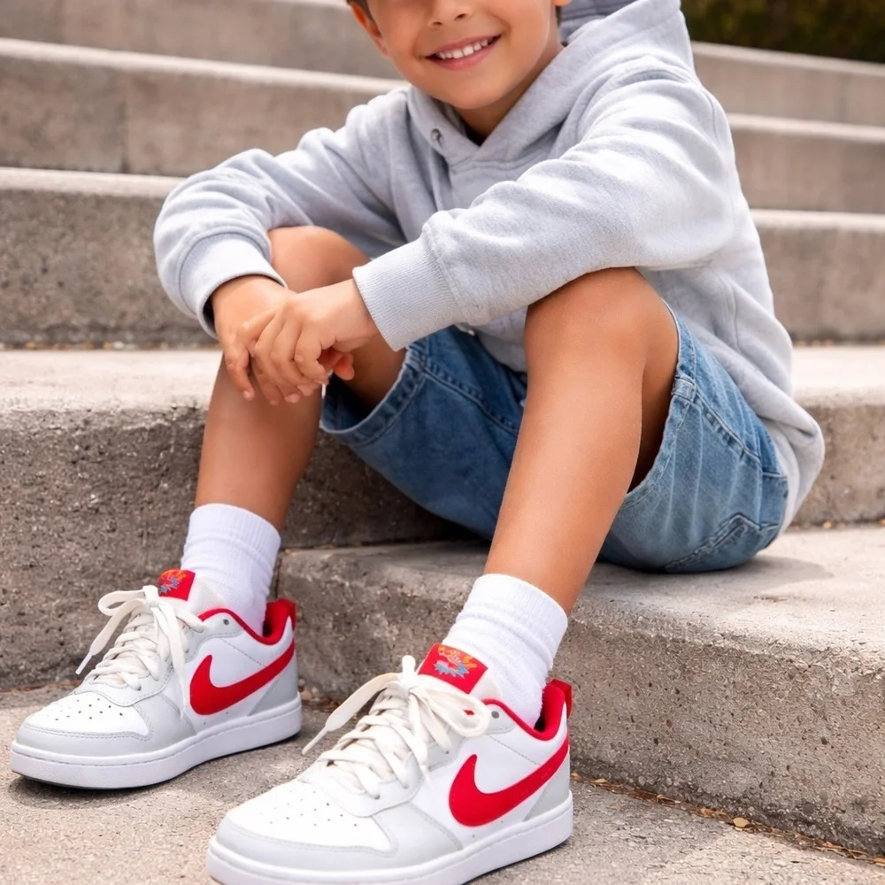 Nike Red and White Athletic Shoes